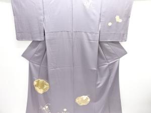 草花模様刺繍訪問着